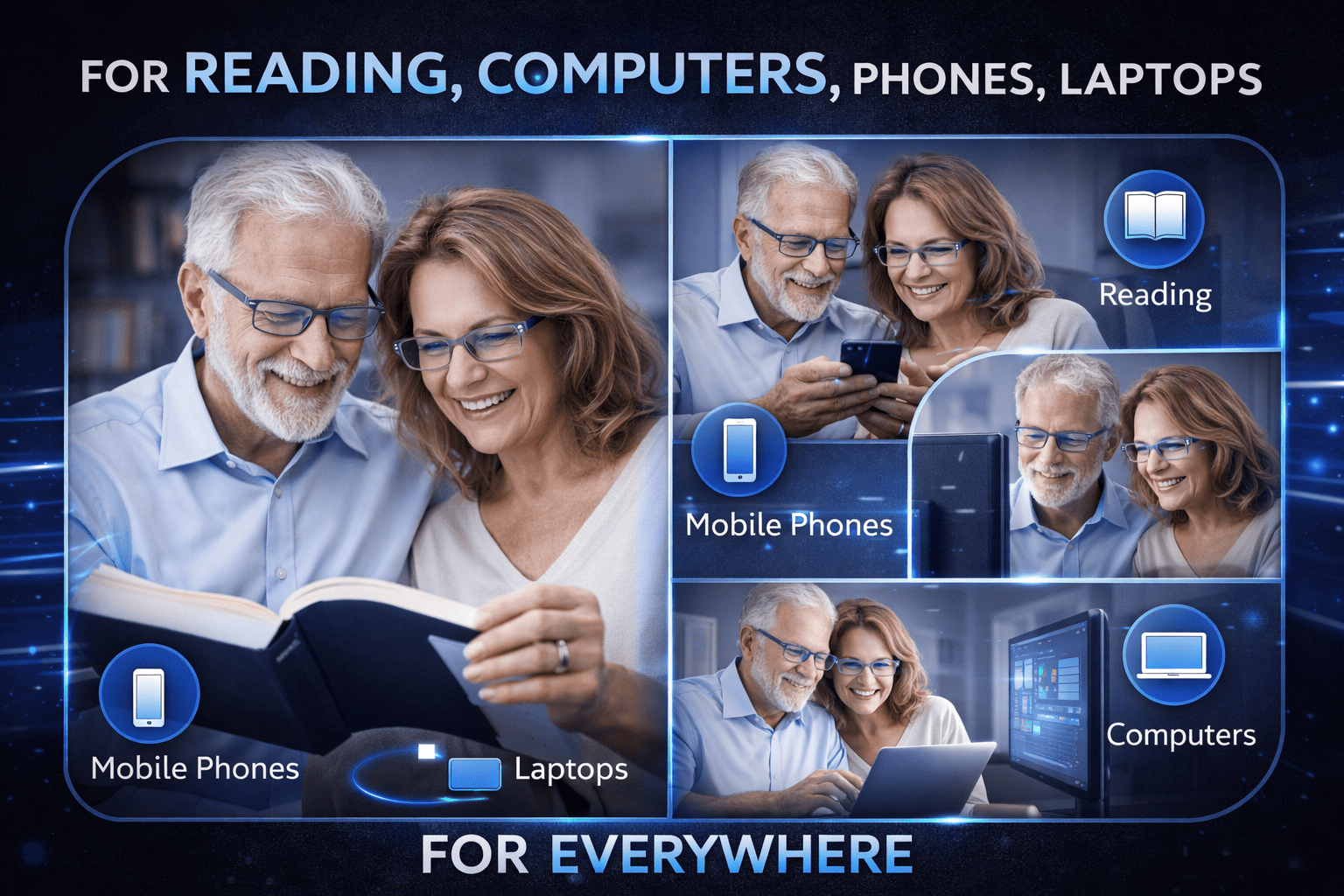 Photochromic Anti - Blue Light Reading Glasses (Pack of 2) - Havenkart